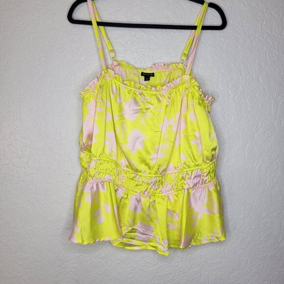 Torrid Baby Doll Cami Adjustable Spaghetti Strap Top Yellow Womens 2XL 90s Y2k - Picture 1 of 7